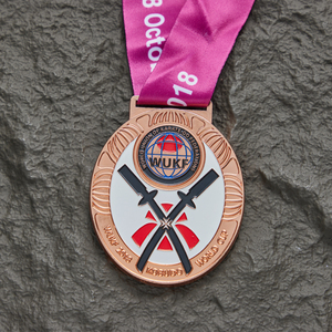 Medallas Deportivas Redondas de Metal Personalizadas, Galvanizadas en Oro 3D, para Premios de Competición de Baloncesto, Carrera y Caminata - Product Image 3
