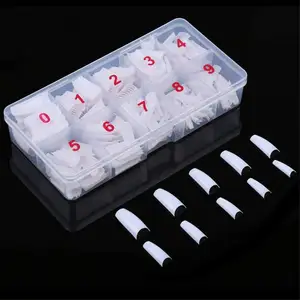 No C Curve Square Xxl 3xl Full Cover Soft Gel Nail Tips Display Fingers Decoration Design 10 Size in Box 0-9 Sizes Contact Us