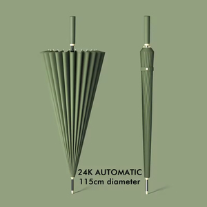 Paraguas de Golf de Alta Calidad con Diseño de Lujo, Apertura Manual, Varilla de Metal, Protección UV, 24 Varillas de Fibra de Vidrio, Logotipo Personalizado - Product Image 6