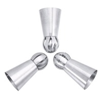3-teiliges Set Spritztüllen für Kuchen-Dekoration, DIY Backzubehör für Sahne und Buttercreme