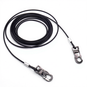 Premium Stainless Steel Padded Heavy Duty <b>Dog</b> Tie-Out Cable with Lace Decoration Solid Pattern for Pets - Product Image 1