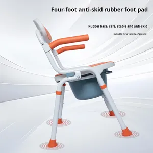 Rehabilitation Therapy Supplies Height Adjustable Waterproof Rotating 360 Degrees Swivel <b>Shower</b> <b>Chair</b> Aluminum Alloy Bath <b>Chair</b> - Product Image 3