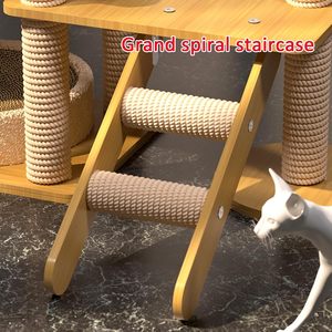 Manufacturer Direct Premium Wooden Cat Climbing Tree with Modern Style Natural Sisal Scratching <b>Posts</b>-Wholesale Pet Products - Product Image 6