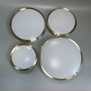 Hızlı teslimat çift halka tavan lambası 3CCT değiştirilebilir yüzeye monte dim nikel LED tavan ışık - Product Image 3