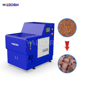 Presse à briquettes de copeaux métalliques de petite taille pour atelier d'usinage CNC, pour le recyclage des déchets d'aluminium et de cuivre - Product Image 1