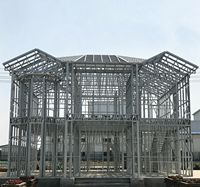 Villa préfabriquée moderne en ossature légère en acier, maison modulaire préfabriquée pour complexe hôtelier, maison de vacances et immeuble de bureaux