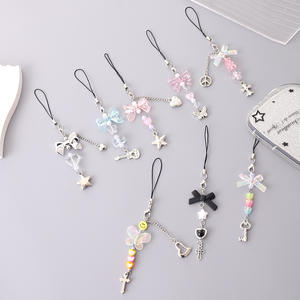 Lilangda 2025 New Waterproof Eco-friendly Acrylic Phone Charm Y2K Chain Trendy Bow Pendant Mobile Phone Strap <b>Sweet</b> Girl Key - Product Image 2