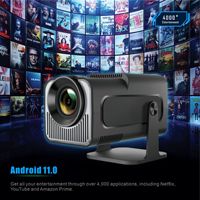 Projecteur LCD portable pour joueurs EASUNTECH, 720p, décodage 4K, Android 11, 390 lumens ANSI, mini HY320MINI, courte portée, pour la maison