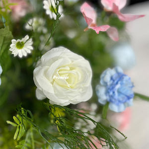สัญญาดอกไม้และพืชตกแต่งอื่นๆไฮเดรนเยียสีฟ้าคู่มืองานแต่งงาน - Product Image 4