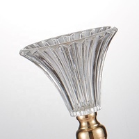 Vase en métal doré et verre de haute qualité avec un design magnifique Décorations de centre de table pour mariage et événement à la maison