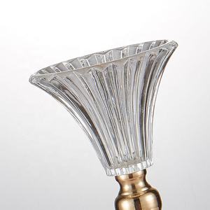 <span class=keywords><strong>Vase</strong></span> en métal doré et <span class=keywords><strong>verre</strong></span> de haute qualité avec un design magnifique Décorations de centre de table pour mariage et événement à la maison - Product Image 5