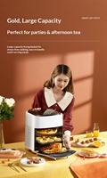 Vente directe usine : Four friteuse à air carré 15L, multifonctionnel, grande capacité, écran tactile, four électrique intelligent automatique et visible
