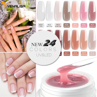 Venalisa-Gel Soak Off UV durcissant pour les ongles, substance gélatineuse à séchage UV ou LED, 20 ml, 24 couleurs, pour extension des ongles, French manucure et Nail-Art, décoration des mains