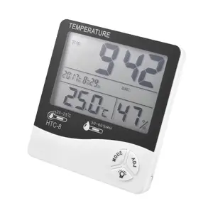 Thermomètre d'intérieur numérique hygromètre meilleure station météo pour la maison HTC-8