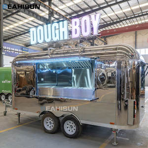 Camion de restauration mobile en acier inoxydable et pour <span class=keywords><strong>camping</strong></span>-<span class=keywords><strong>car</strong></span>, idéal pour la vente de glaces, de café ou de nourriture, avec protection contre le vent - Product Image 2