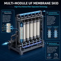 Module de membrane d'ultrafiltration à fibres creuses, cartouche filtrante UF 5000L/heure, garantie 1 an pour la purification de l'eau potable