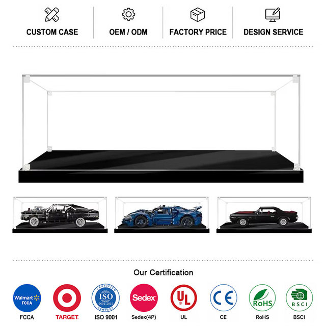Factory Wholesale Custom Size Multifunction Acrylic Display Case 1:64 Scale