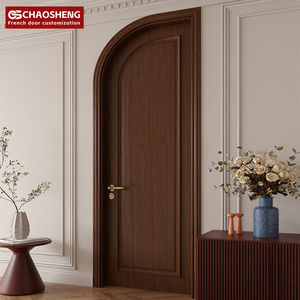 ユニークな半円形アーチ型寝室ソリッド木製寝室ドアロックセットフレンチドア木製寝室ドアデザイン<span class=keywords><strong>Sunmica</strong></span>価格MDF - Product Image 2