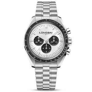Reloj de Pulsera LONGBAI de Alta Gama, Cronógrafo Moderno con Tres Esferas, Multifuncional, Resistente al Agua para Hombre, Esfera Grande, Cuarzo - Product Image 2