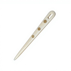 Aguja de Bordar Hecha a Mano con Punta de Cuerno de Búfalo, Ecológica, para Lana y Hilos, Accesorio de Costura Duradero para Tufting y Costura - Product Image 2
