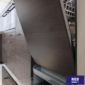 NICOCABINET Gabinetes <span class=keywords><strong>de</strong></span> Cocina Modulares <span class=keywords><strong>de</strong></span> Melamina con Cierre Suave, Diseño <span class=keywords><strong>de</strong></span> <span class=keywords><strong>Isla</strong></span> en Cascada, Grifo y Cajones con Sistema <span class=keywords><strong>de</strong></span> Deslizamiento, Fabricados en Australia - Product Image 2