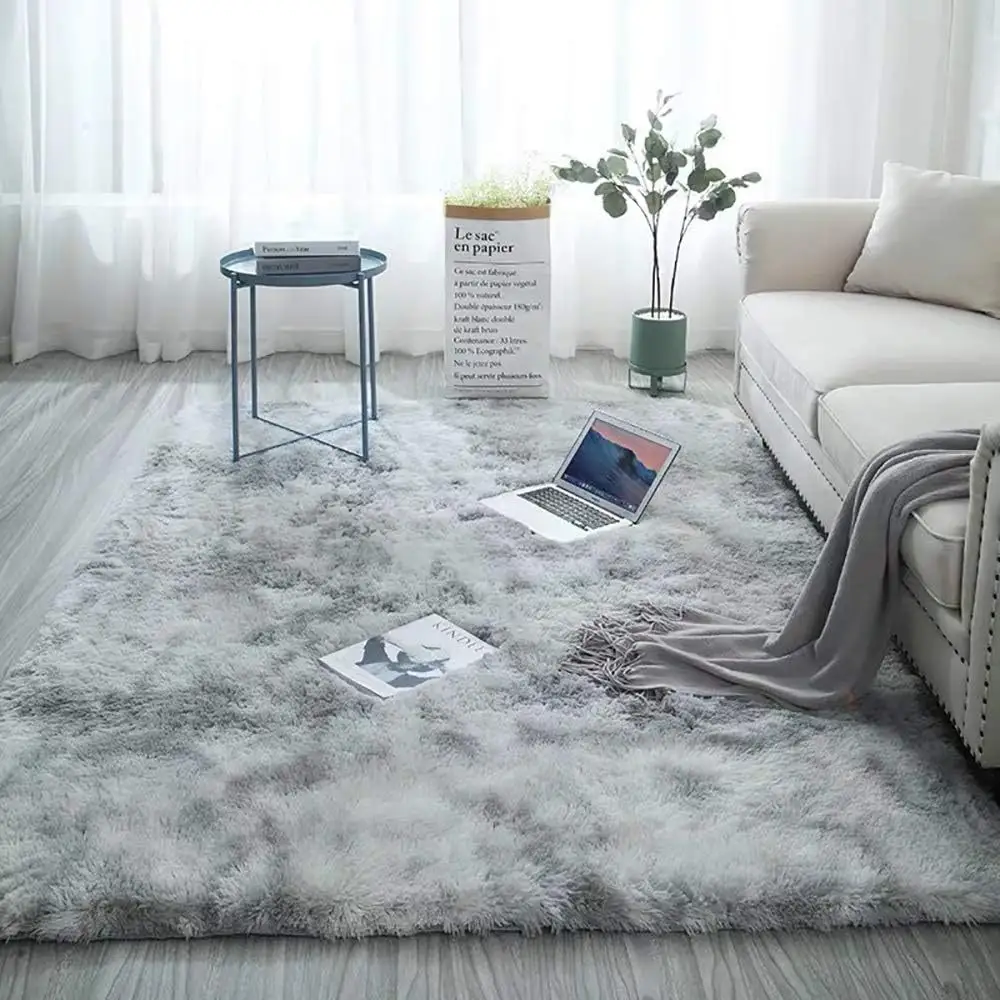 Wholesale Cheap Soft Fluffy, Area Rugs Shaggy Bedroom Carpet Plush Living Room Shag Fur Floor Rugs Non-Slip Tie-Dye Floor Carpet