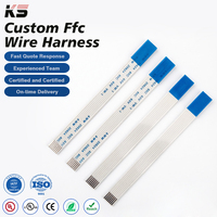 Maßgefertigte FFC FPC Flachbandkabel-Kabelbaum-Montage 0,5mm 1,0mm 1,25mm Rastermaß 4-60 Pin AWM 20624 80C 60V VW-1