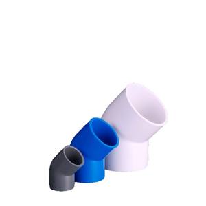 Raccord coudé à 45 degrés en PVC coloré sur mesure pour alimentation en eau, accessoire d'entrée/sortie d'aquarium, connecteur demi-courbé durable - Product Image 1