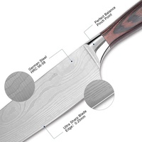 8 pouces Allemagne royal luxe couteaux boîte-cadeau, Poignée En Bois en Acier Inoxydable Cuisine Couteau de Chef Damas Ensemble Avec Étui