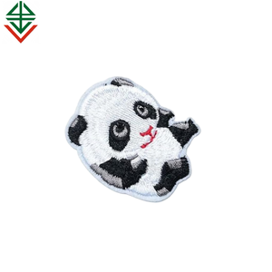 Vente en gros de patchs de broderie Panda patchs <span class=keywords><strong>Velcro</strong></span> autocollants de broderie Panda personnalisés pour vêtements - Product Image 4