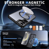 Étui pour Samsung Galaxy S24 Ultra avec béquille, étui magnétique pour Samsung Galaxy S24 Plus S25 Ultra, étui de protection antichoc