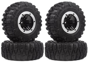 2.2 pouces Pneus En Caoutchouc et Métal Beadlock <span class=keywords><strong>Jante</strong></span> De Roue pour TRX-4 SCX10 RC Chenille RC Voiture - Product Image 3