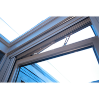 Fenêtres de maison en aluminium commerciales standard de l'Australie Fenêtres en aluminium Fenêtres à battant à double vitrage trempé avec moustiquaire