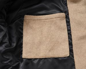 Chaqueta Bomber Casual para Hombre, Corte Ajustado, Estilo Urbano, Manga Larga, Cuello Mao, Bolsillos con Ribete, Cierre Frontal con Cremallera, Tejido Worsted - Product Image 5