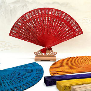 Abanicos de Mano de Bambú con Impresión y Grabado Personalizados a Precio Económico, Abanico de Madera Plegable como Regalo Promocional para Decoración de Bodas y Fiestas - Product Image 1