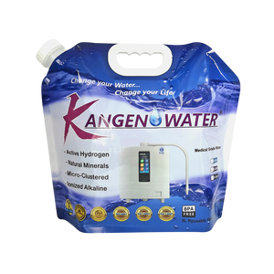 Sacs à eau pliables en plastique sans BPA de 5 L bleus, sac à eau Kangen avec machine K8 - Product Image 2