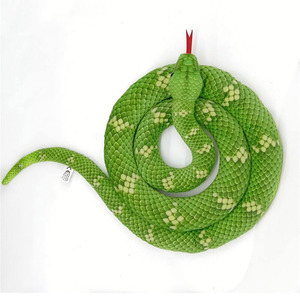 8656 OEM ODM <span class=keywords><strong>Peluche</strong></span> 3D Realistico Grande Serpente Verde Giocattolo Animale Morbido da Abbracciare, Regalo di Halloween per Bambini, Grande <span class=keywords><strong>Peluche</strong></span> Serpente - Product Image 3
