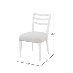 DB Ladderback <b>Side</b> Dining Chair Ocean-Colored Finish Farmhouse Comfortable Backrest Living Rooms Restaurants Exterior Warehouses - Product Image 4