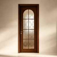 Porte intérieure en bois massif de style français, multi-panneaux verticaux, pour chambre à coucher, villa, personnalisation sur mesure