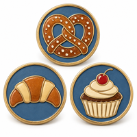Pièce commémorative en alliage de zinc de la collection Bespoke Bakery, cadeau d'anniversaire pour promotions de marque, fabrication directe en gros