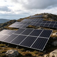 Panneau solaire bifacial 580W 590W 182mm 16BB 144 cellules, module PV double vitrage haute efficacité pour usage commercial et résidentiel