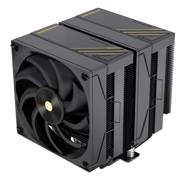 Lovingcool 2025 New Style TDP 240W Dual-Tower Double Fans No Light Gaming PC CPU Air Cooler with 6 Heat Pipes Computer Radiator