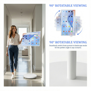 Nouvelle Télévision Mobile Intelligente Populaire 22 32 Pouces Écran Tactile Moniteur Android 13.0 Écrans Numériques Intelligents LCD Téléviseur Portable avec Roues - Product Image 4
