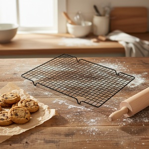 Grille de barbecue en fer BQ-1188 avec panier et support, revêtement antiadhésif résistant à la chaleur, pour la cuisson en plein air et le camping - Product Image 1