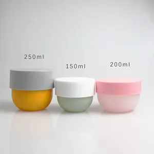 150ml 150 Ml 250ml 250 Ml 500 Ml Empty Matte Pink Frosted Plastic Pp Cosmetic Cream Jar For Cosmetics With Lid