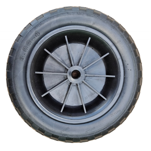 Hoge Kwaliteit 3.00-4 Rubber 16Mm Gatdiameter 10 Inch Wiel Voor Strand <span class=keywords><strong>Wagon</strong></span> Kar Trolleys Zonder Lagers - Product Image 3