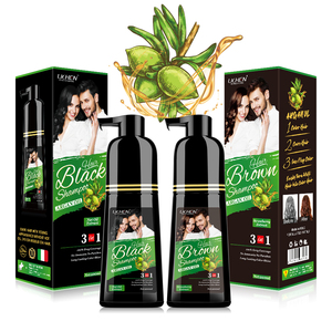 Lichen-<span class=keywords><strong>champú</strong></span> de tinte rápido para hombre, <span class=keywords><strong>champú</strong></span> semipermanente de color negro para el cabello - Product Image 1