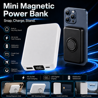 Batería Externa Magnética Portátil de 5000mAh/10000mAh, Inalámbrica, Ligera, Compacta, para Viajes