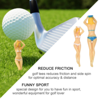 Tees de golf - Design multicolore Pin-Up Bikini Lady, durables, légers, en PP, 75 mm, 500 pièces, accessoires de sport, cadeau
