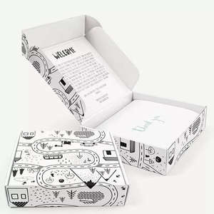 Custom Logo <strong>Corrugated</strong> Cardboard Shipping <strong>Carton</strong> <strong>Box</strong> Matt Lamination and Embossing for Clothes Shoes Socks Fur Packaging - Product Image 6